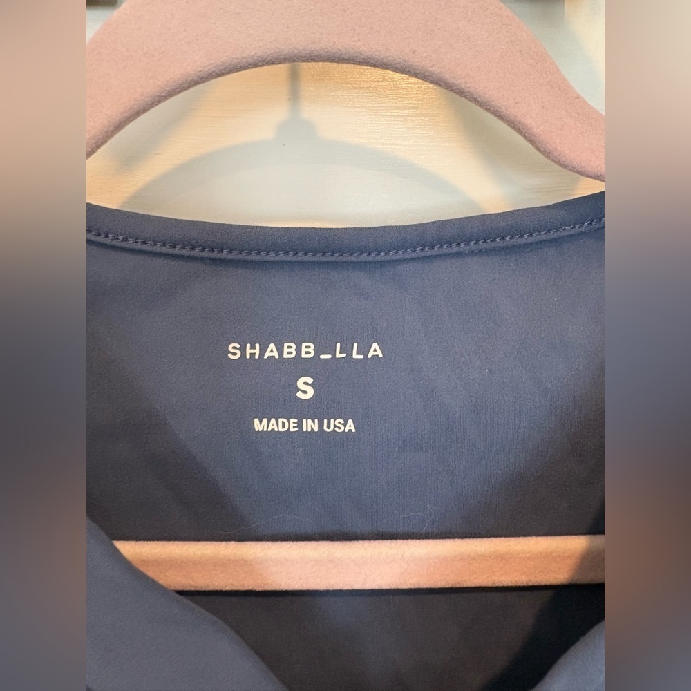 Shabbella Dark Blue Navy Scrub Top - Picture 3 of 3